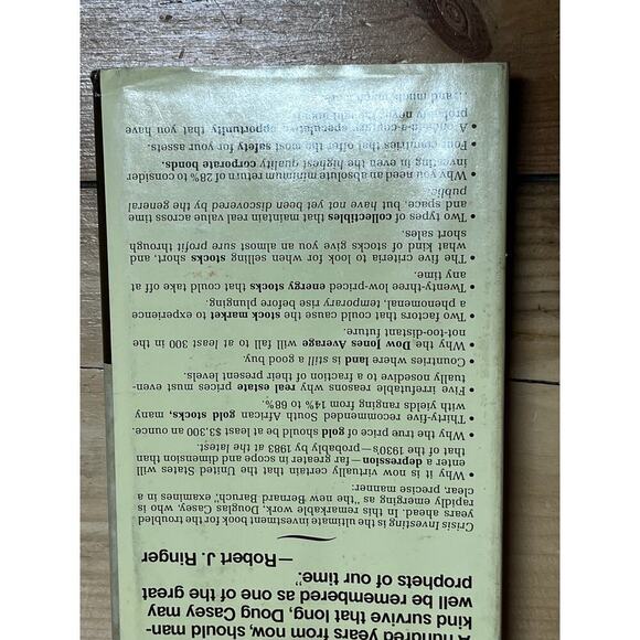 Vintage Crisis Investing Book. Douglas R. Casey. Hard cover w/ dust jacket. - Picture 3 of 6